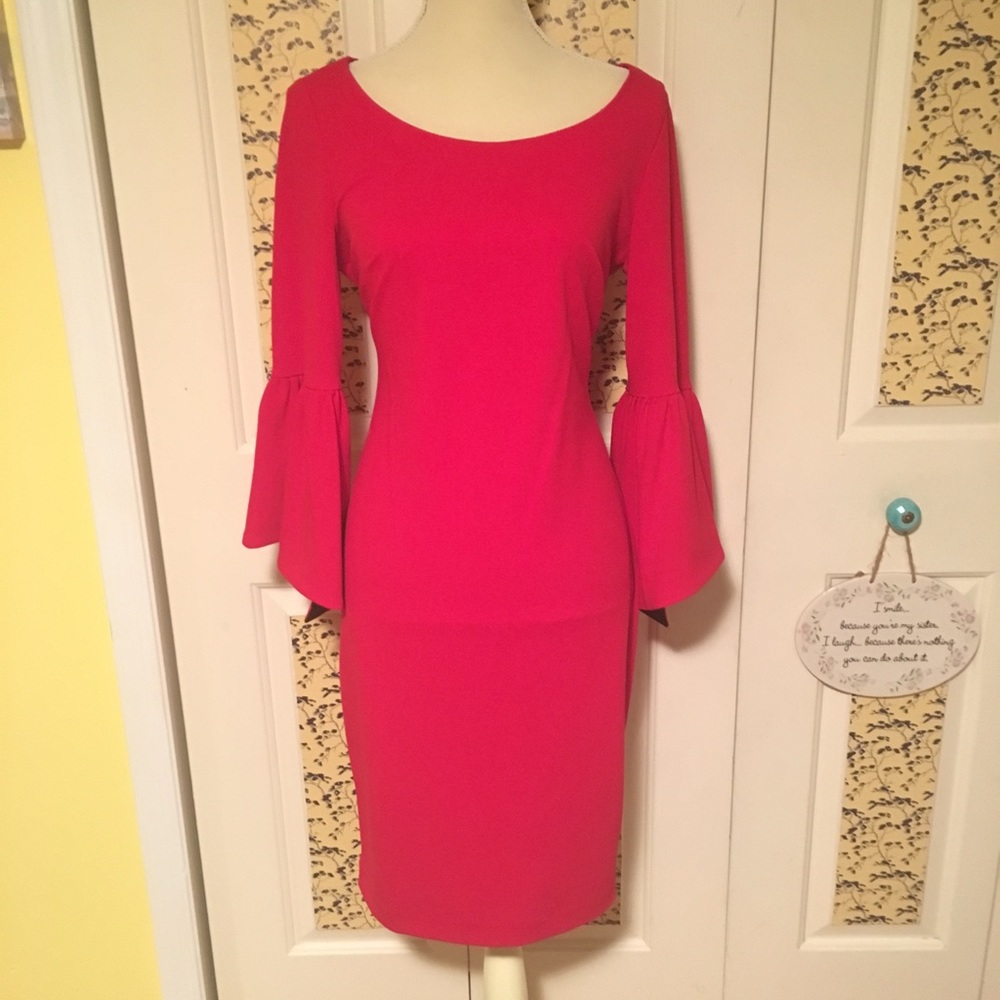 Calvin Klein red dress size 10